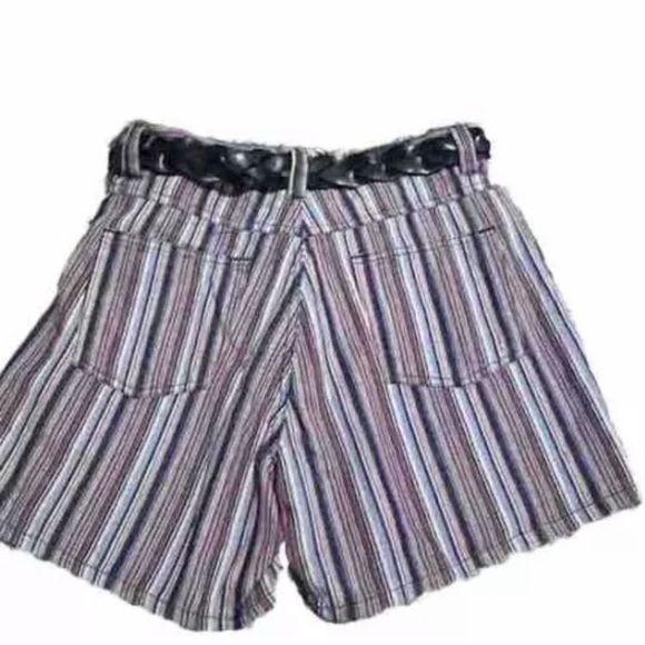 NWT Riveted by Lee Size 6M Orange-Brown Striped Bermuda Shorts Belt #18 - Picture 2 of 5